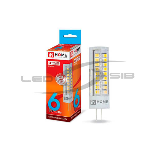 Лампа сд LED-JC-VC 6.0W 230V G4 540Lm IN HOME