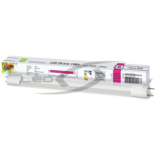 Лампа сд LED-T8-eco 18W 230V G13 1440Lm 1200мм
