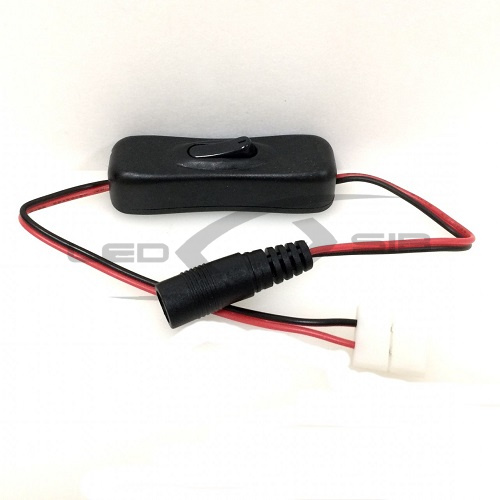 Коннектор с защёлками LS для одноцветных Сд лент 10 мм разъем для подключения + переключатель 2PIN