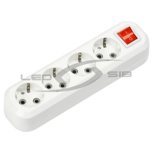 Колодка УЗВ-4-GRAND 4-х местная с выкл. и заземлением 5240 IN HOME