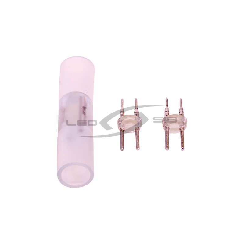 Коннектор LS прямой с иголкой для дюралайта круглого (Муфта двух, 10мм)