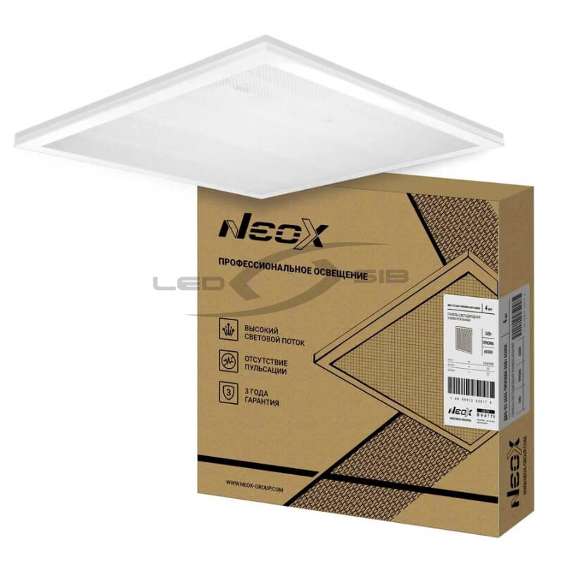 Панель сд ДВО-02 3640-ПРИЗМА 36W 230V  595х595х19 NEOX