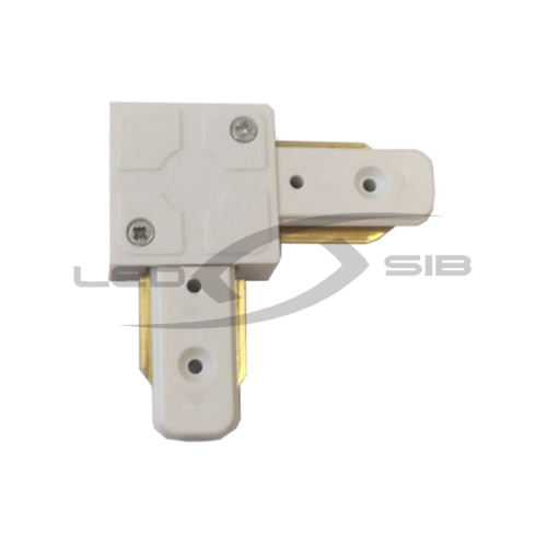 Коннектор для трекового светильника однофазный AC-1 угловой белый