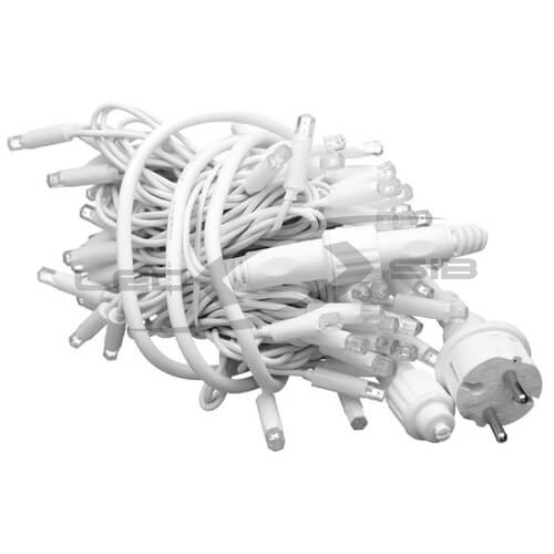 Гирлянда LED нить LS 10м 24V MAX 8W 100 led IP65 пр. белый каучук 3,2мм.стыкуется (блок в комплекте)