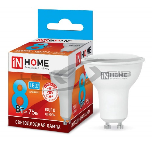 Лампа сд LED-JCDRС-VC 8W 230V GU10 720Lm IN HOME