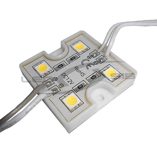 Светодиодный модуль LS STANDART SMD 5050/4LED 35х35х5мм max 1W 72Lm IP65 (пласт. корп), 20 шт.120°