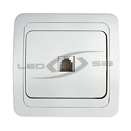 Розетка ТЛФ СП CLASSICO белая 2034