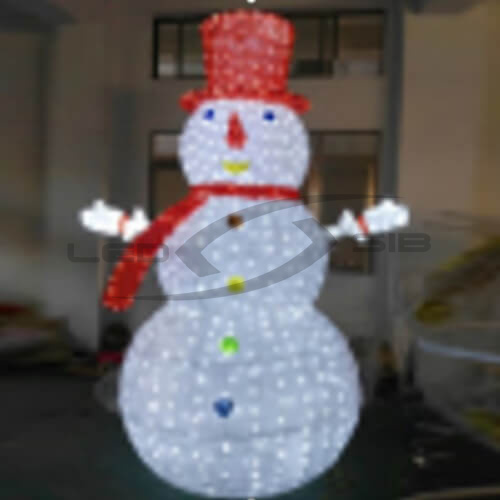 Светодиодная фигура «Снеговик» LS на металлическом каркасе высота 2,5 м