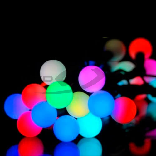 Гирлянда LED шарик LS 20 метров, 200LED, шарика 23мм 220V (провод PVC)