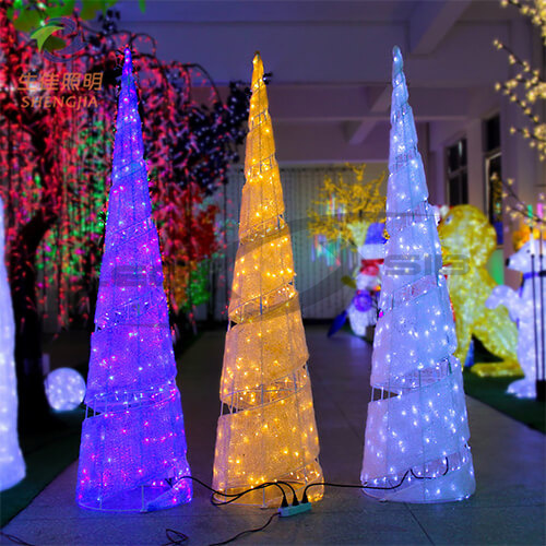 Светодиодные фигуры "Ёлка пирамида" LS на металлическом каркасе высота 1,5м