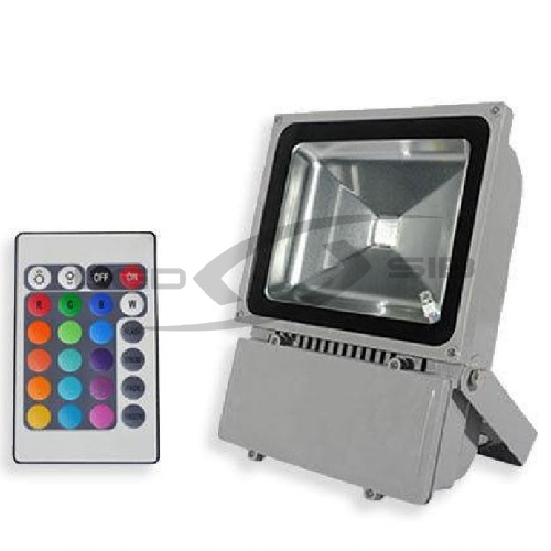 Прожектор сд LS 100W RGB IP65 (ИК-пульт 24 кнопки)