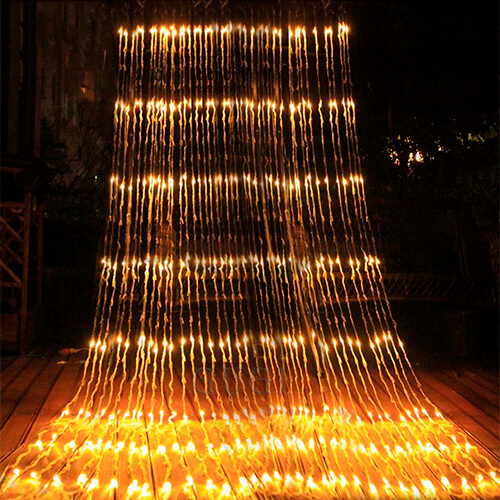 Водопад LS 2х3м 24V 15W, белый провод PVC 2.3 мм, 240Led IP67