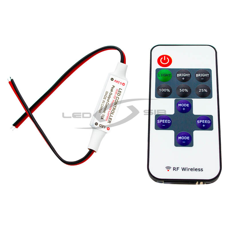 Контроллер LS RF Remote Single Color LED Controller (с пультом) для одноцветной ленты 1*6А DC12-24V