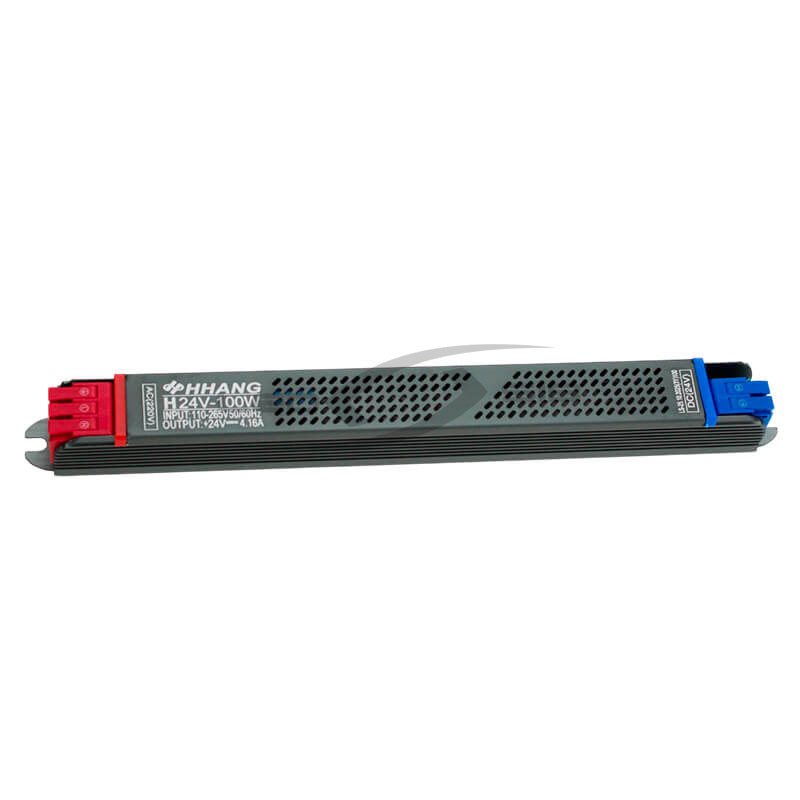 Блок питания LS узкий 100W DC24V 4,16A IP20 AC 170-265V (Алюм. корпус) 185*20*20 мм с клеммами 