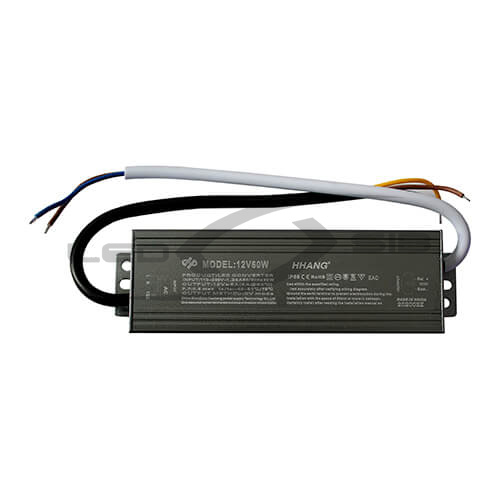 Блок питания ЛУЧ влагозащищенный LS серии Slim  60W DC 12V AC 170-250V 5A (алюминий) 150*43*21 IP67