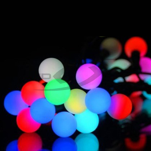 Гирлянда LED шарик LS 10 метров, 50LED, ø шарика 23мм 220V (провод PVC) Коннектор ПАПА МАМА