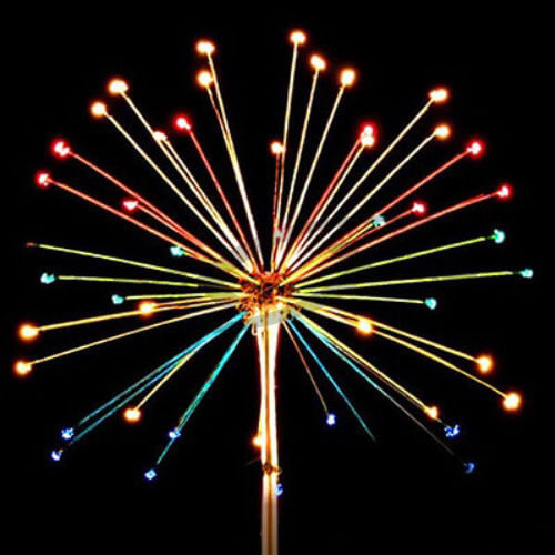 Светодиодная светодинамическая конструкция ФЕЙЕРВЕРК  Шар,25 лучей,D1400, IP65 мульти, 24V