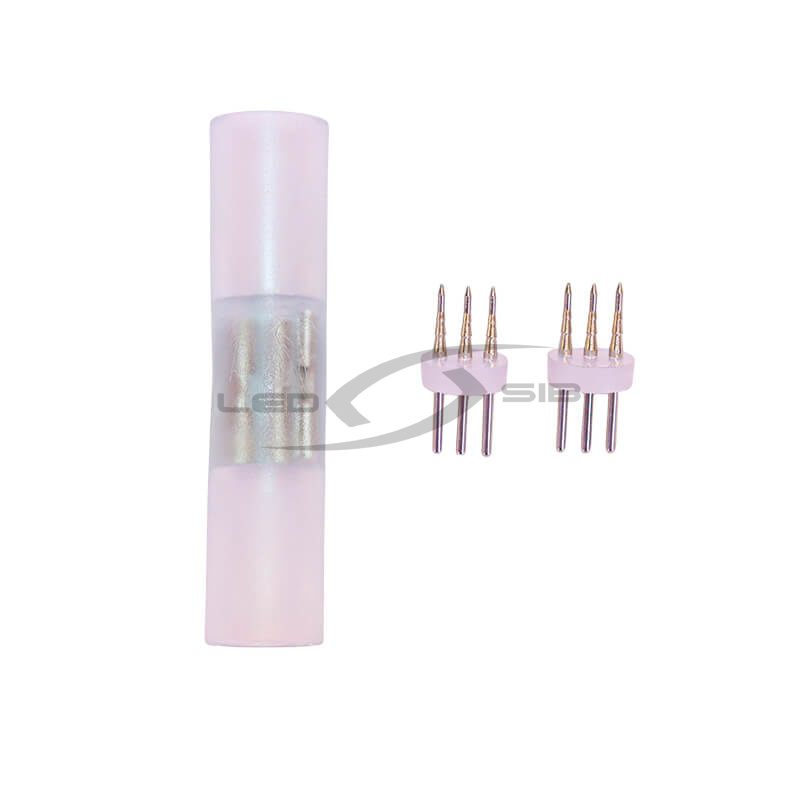 Коннектор LS прямой с иголкой для дюралайта круглого (Муфта трехпр, 13мм)