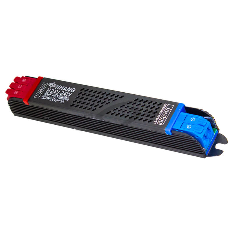 Блок питания LS узкий 24W DC24V IP20 AC 170-265V (Алюм. корпус) 2Y 153*20*20мм с клеммами 