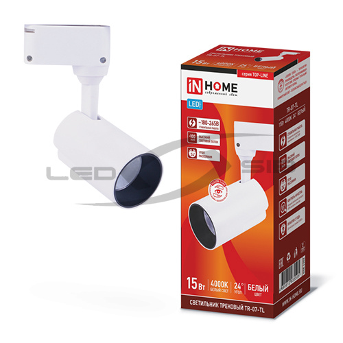 Светильник сд трековый TR-07-TL 35W 6500К 3500Lm IP40 24 град. белый серии TOP-LINE IN HOME
