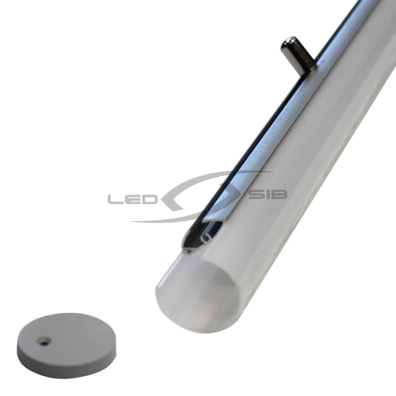 Подвесной профиль LS для линейных светильников φ30мм, алюминий  (комплект с тросом и заглушками)