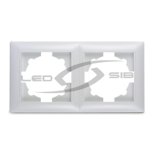 Рамка 2ая VALENZO белая 6302Н