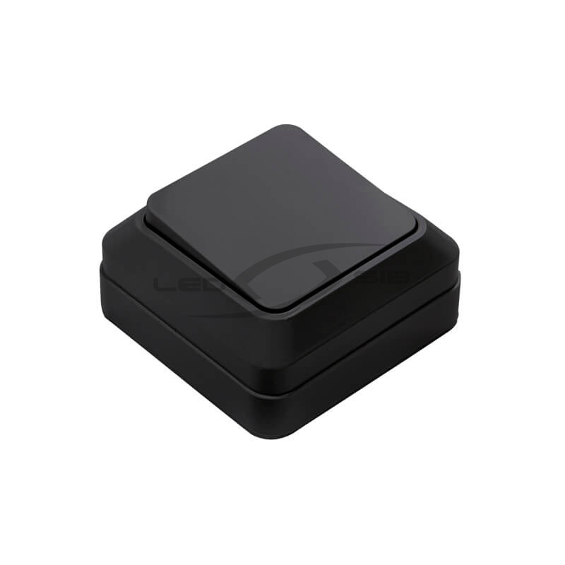 Выключатель накл 1кл BOLLETO черный 7021В