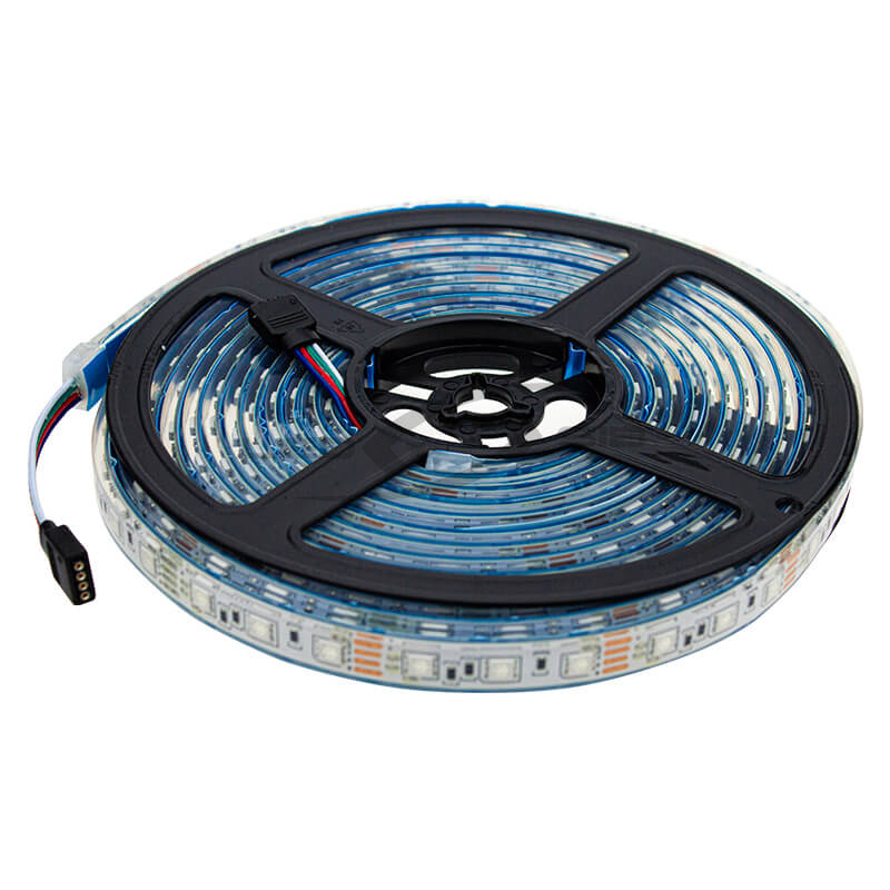 Светодиодная лента LS влагозащищенная SMD 5050-300-12 IP68 840Lm MAX 14,4W/m  (ПВХ-трубка+силикон)