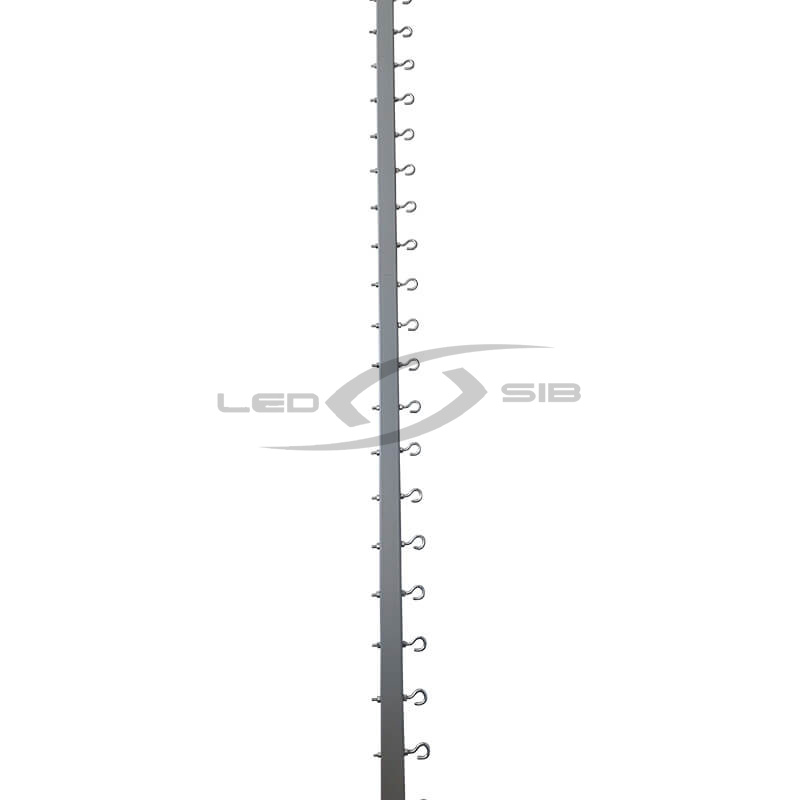 Труба с крюками для занавеса 50х25х2х3500мм