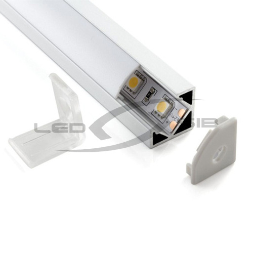 Угловой алюминиевый профиль (с экраном) LS-СС-037, 2000х19х10 мм