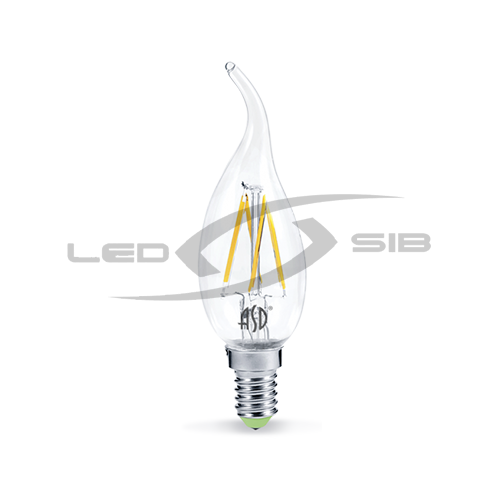 Лампа сд LED-СВЕЧА НА ВЕТРУ-PREMIUM 5.0W 230V Е14 450Lm прозрачная ASD