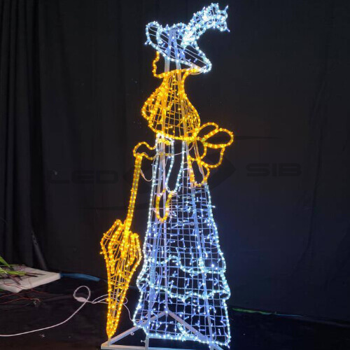 Светодиодная фигура "Дама" LS, ширина 1300мм, высота 2000мм IP65 220V