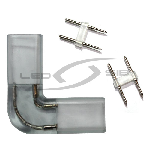 Коннектор L- образный LS для СД ленты SMD 5050 220V (с иголкой) 2PIN 8мм